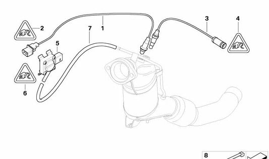 Rohr für BMW X3 E83, E83N (OEM 13627801743). Original BMW.