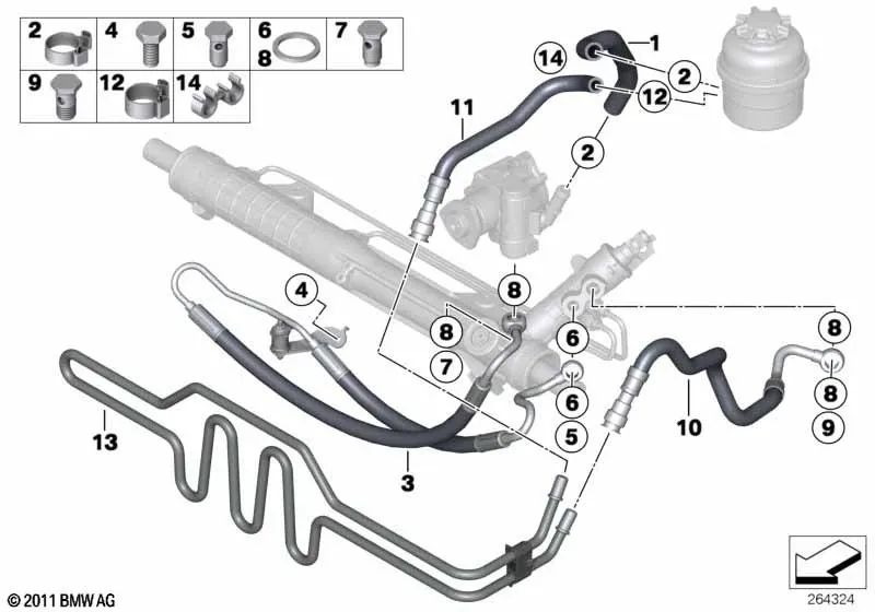 Tornillo hueco con base para BMW E81, E82, E87, E87N, E88, E46, E90, E90N, E91, E91N, E92, E92N, E93, E93N, E84 (OEM 32416781666). Original BMW