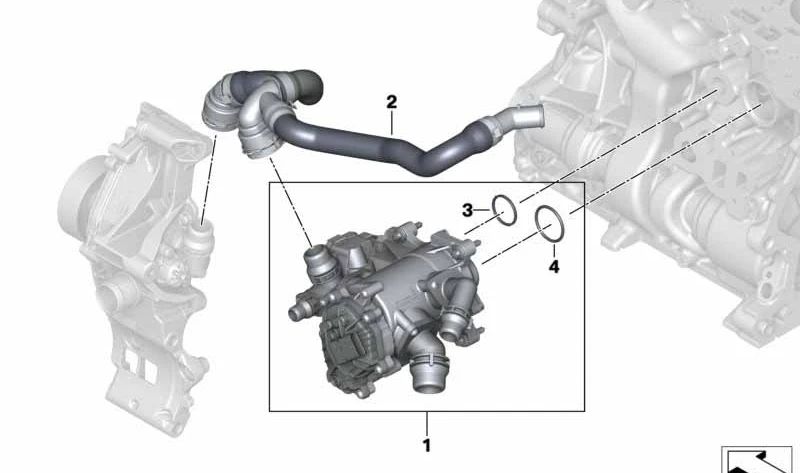 Módulo de gestión térmica OEM 11538631943 para BMW F40, F44, F45, F46, F48, F39. Original BMW.