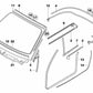 Innenseitendichtung der linken Vordertür für BMW 1er E81, E82, E88 (OEM 51337164939). Original BMW.