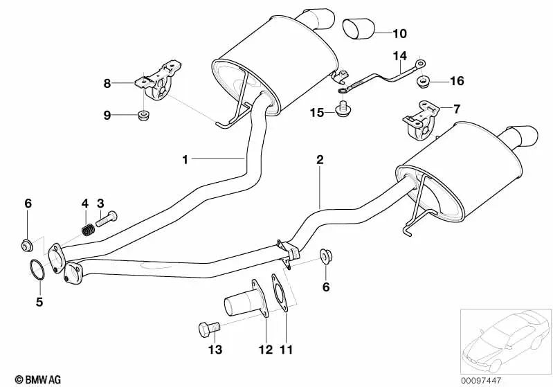 Tornillo hexagonal para BMW E53 (OEM 18307503581). Original BMW