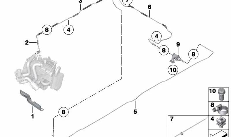 Pompe à carburant OEM 64129312640 pour BMW F01, F02, F04. BMW d'origine.