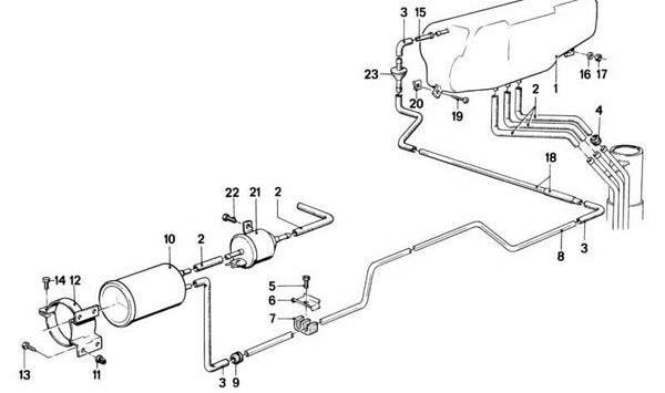 Depósito de expansión OEM 16121117520 para BMW E12, E24. Original BMW.