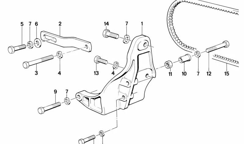 OEM -Sechseckschraube 0711991266 für BMW E21, E30, E12, E28, E34, E24, E23, Z1. Original BMW.