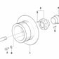 Buje de cigüeñal OEM 11231736532 para BMW E34, E39, E32, E38, E31, E53. Original BMW.