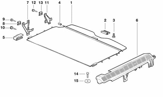 Soporte trasero para BMW Serie 5 E34 (OEM 51478120799). Original BMW