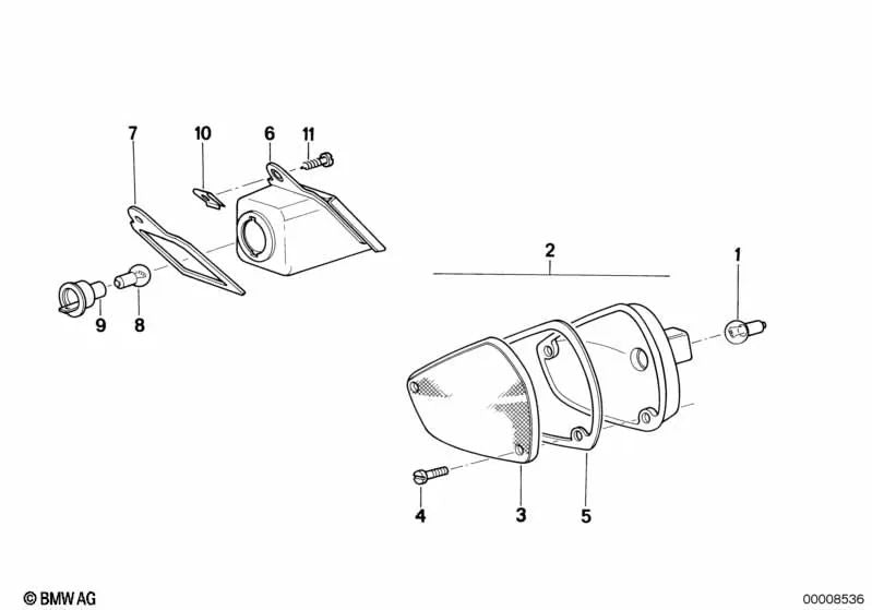 Intermitente izquierdo para BMW R (OEM 63131243227). Original BMW