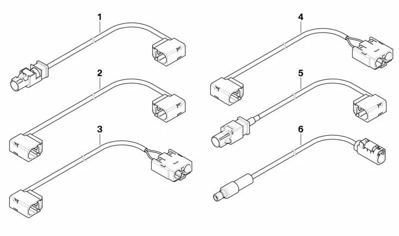 Cable de antena OEM 61119192233 para BMW E70, E71, E72. Original BMW.