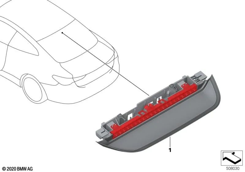 Third Brake Light for BMW G22, G82 (OEM 63257477628). Original BMW.