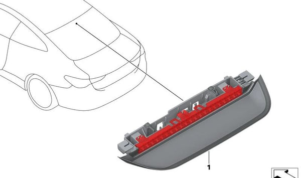 Tercera Luz de Freno para BMW G22, G82 (OEM 63257477627). Original BMW