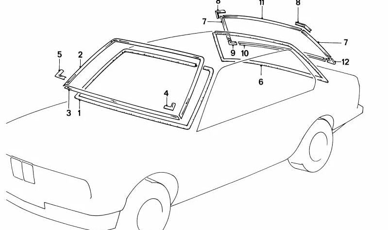 Eckblende direito para BMW 5 E28 Series (OEM 51311959988). BMW original