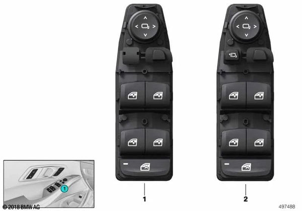 Unidad de Control Centro de Cambios Puerta para BMW F40, F44, G20, G21, G80, G81, G26 (OEM 61317948783). Original BMW