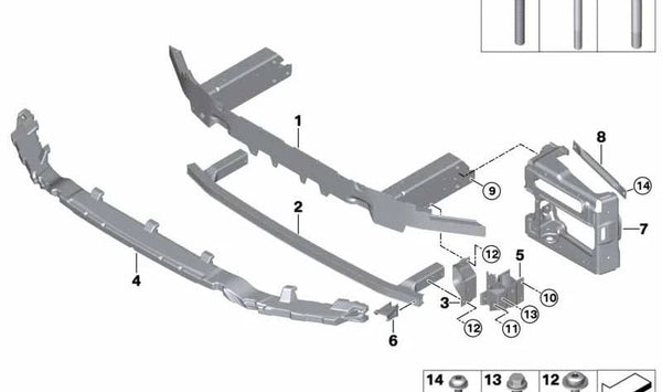 Amortiguador delantero para BMW X3 F97N, G01, G08F, X4 F98, G02N (OEM 51117399909). Original BMW