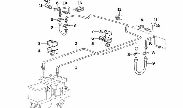 Soporte para BMW Serie 5 E34, Serie 7 E32 (OEM 37131131808). Original BMW