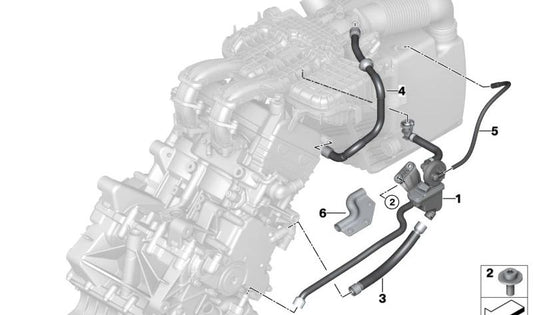 ISA-Tornillo con Arandela para BMW I01, I01N (OEM 07129907359). Original BMW