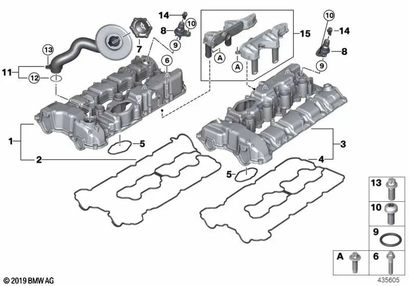 Profildichtung para BMW Serie 5 F07, F10, F11 Serie 6 F12, F13 Serie 7 F01, F02, F04, X5 E70, E70N, X6 E71, E72 (OEM 11127566288). Original BMW