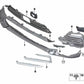 Right chrome molding for BMW X5 G05 (OEM 51117449692). Genuine BMW