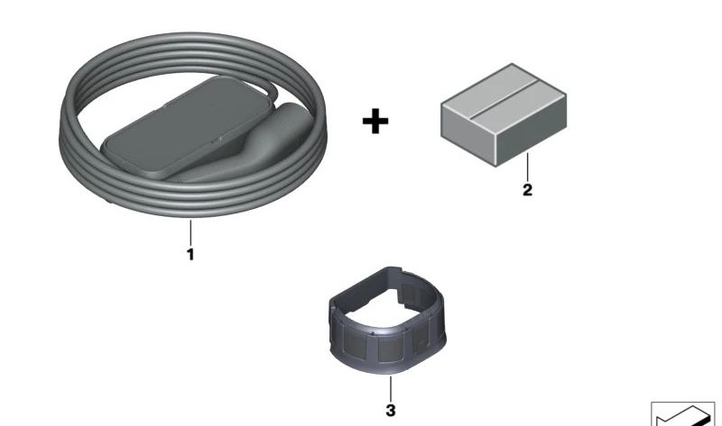 Junta de sellado para cable de carga OEM 61905A5D308 para BMW {F45, U06, F30, G20, G21, G26, G30, G31, G38, G11, G12, F48, F49, F39, G01, G08, F15, G05, I01, I12, I15, I20}. Original BMW