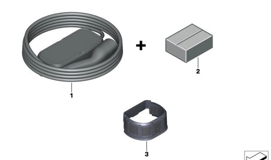 Abdichtung ladekabel (Junta para cable de carga) OEM 61905A5D307 para BMW F45, U06, F30, G20, G21, G26, G30, G31, G38, G60, G11, G12, G70, F48, F49, U11, F39, G01, G08, F15, G05, G09, I01, I12, I15, I20, F56, F57, F60. Original BMW.