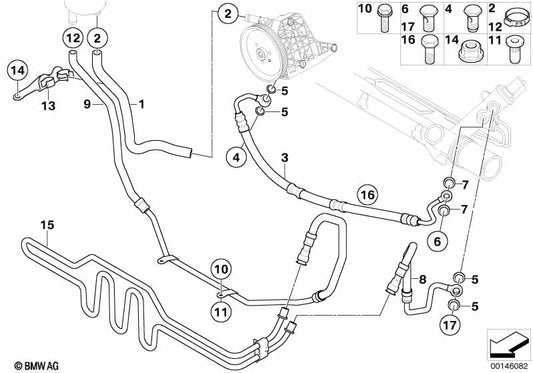 Tubo expansible para BMW E87, E90, E91 (OEM 32416779316). Original BMW