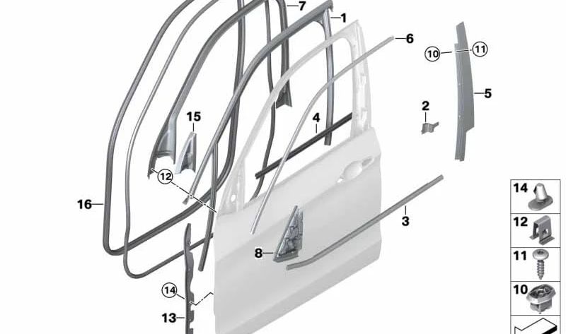 Rejilla inferior OEM 51337395387 para BMW F15, F85. Original BMW.