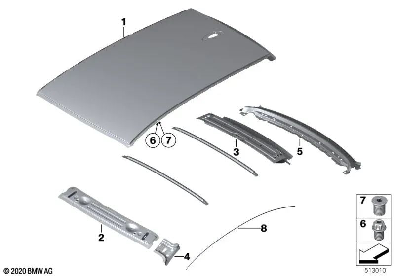 Stahlobermaterial für BMW 2 F22 -Serie, F22N, F87, F87N (OEM 41327342101). Original BMW.