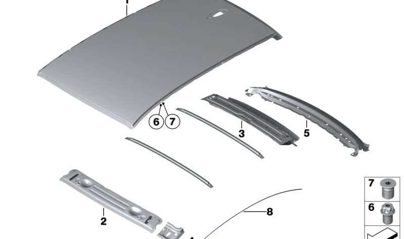 Refuerzo bandeja paraviento superior derecha para BMW F22, F87 (OEM 41217342100). Original BMW