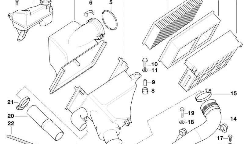 Resonador para BMW E39, Serie 7 E38 (OEM 13711703028). Original BMW.