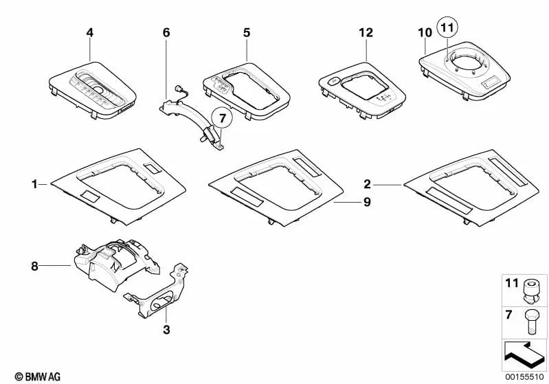 Bandeja de suelo para BMW Serie 3 E46 (OEM 51168234708). Original BMW