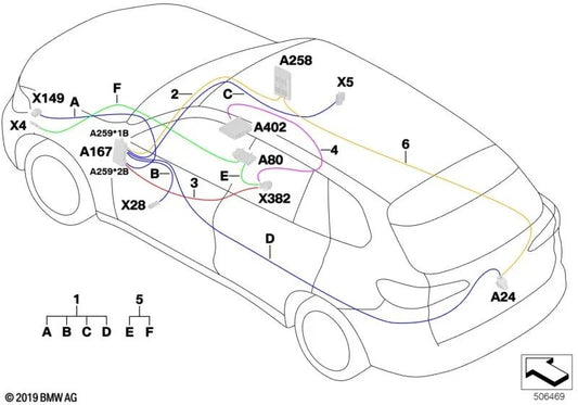 Reversing camera repair module for BMW F95, F95N, G05, G05N, F96, F96N, G06, G06N (OEM 61119497089). Original BMW.