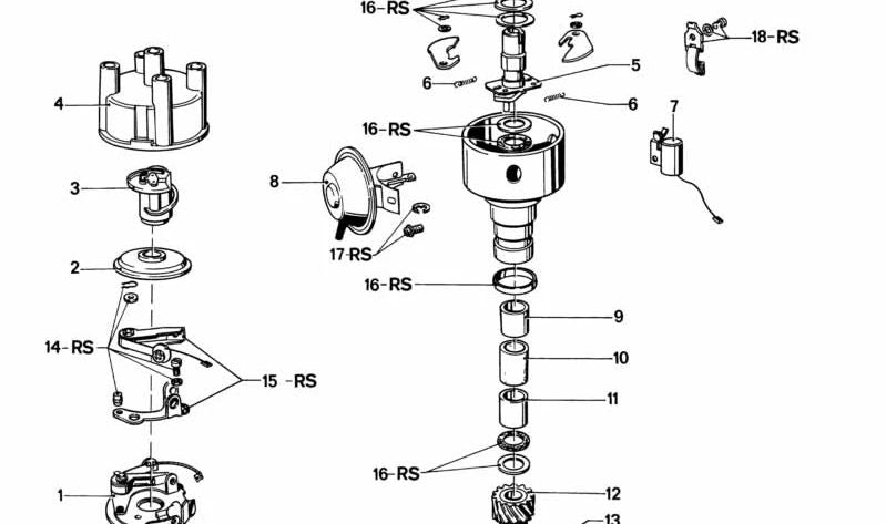 Kit de reparación de contactos interruptores para BMW Serie 5 E12 (OEM 12111267394). Original BMW.