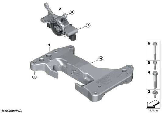 Transmission mount for BMW G87, G80, G82 (OEM 22318089421). Original BMW.