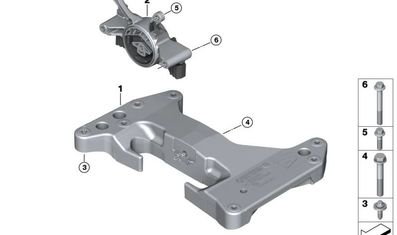 Soporte de transmisión OEM 22317886929 para BMW G82 y todos los modelos compatibles (M3, M4, etc.). Original BMW.