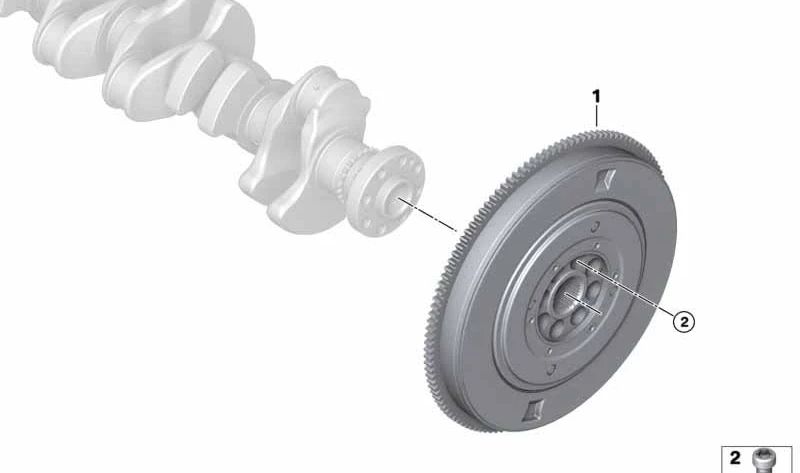 Dual-mass flywheel for BMW 5 Series G30N, 7 Series G11N, G12N, X5 G05 (OEM 21209454557). Genuine BMW