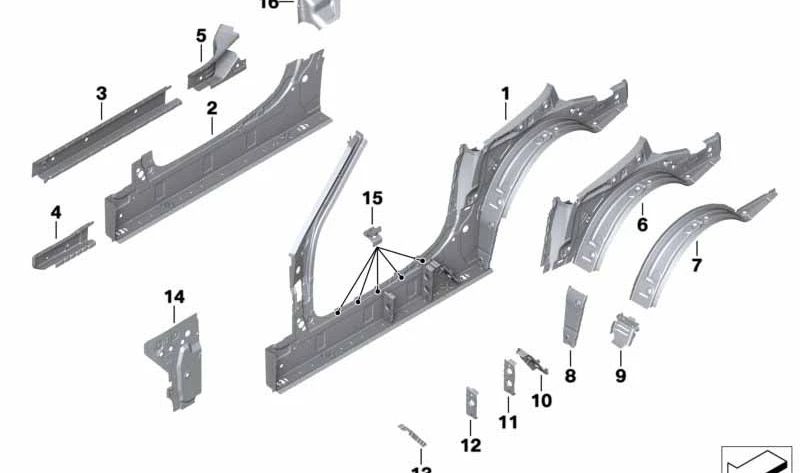 Guardabarros trasero exterior izquierdo OEM 41008499095 para BMW G29 (Z4). Original BMW.