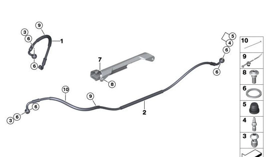 Clamp with Holder for BMW 1 Series E81 E82 E87 E88 F20 F21 F52 F70 2 Series F22 F23 G42 G87 3 Series E46 E90 E91 E92 E93 F30 F31 F34 F35 G20 G21 G28 G80 G81 4 Series F32 F33 G22 G23 G26 G82 G83 5 Series E60 E61 F07 F10