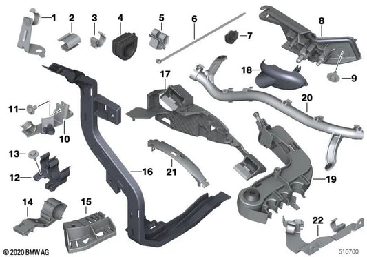 Sellado de tabique para BMW Serie 1 F20, F21, Serie 2 F22, F87N, Serie 3 F30, F31, F34, F35, F80, Serie 4 F32, F33, F36, F82 (OEM 12527632000). Original BMW