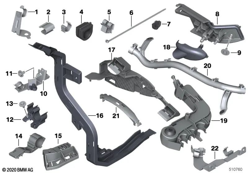 Tapa de cubierta para BMW F20, F21, F22, F87N, F30, F31, F34, F35, F80, F32, F33, F36, F82 (OEM 12527632001). Original BMW