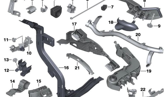 Soporte para cable del generador de arranque para BMW Serie 3 F31, X3 F25, X4 F26 (OEM 12528514032). Original BMW.