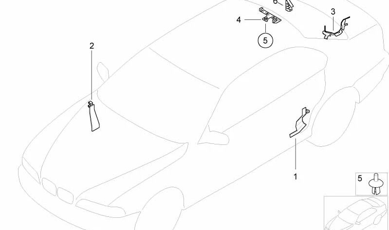 Cubierta de cables para BMW E46 (OEM 61138376446). Original BMW