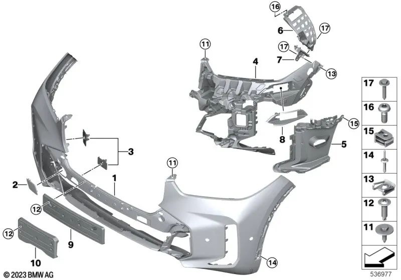 Soporte faro antiniebla izquierdo para BMW G05N (OEM 51118085627). Original BMW