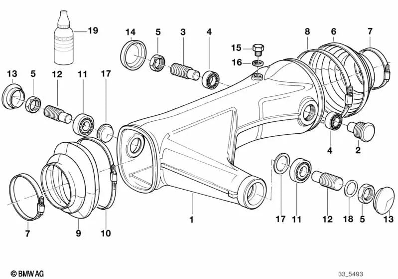 Basculante trasero para BMW (OEM 33171457606). Original BMW.