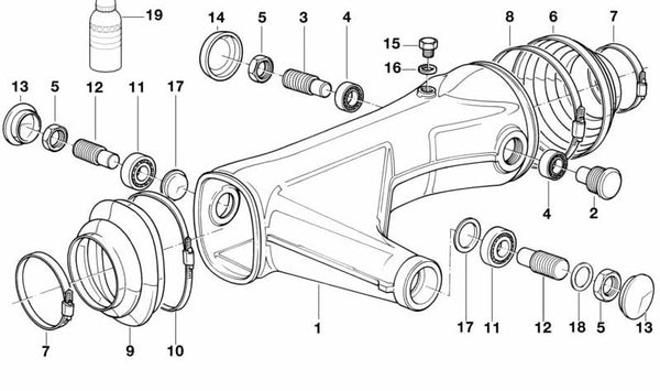 Tapa de cubierta para BMW F07, F10, F11, F06, F12, F13, F01N, F02N (OEM 33171458097). Original BMW.