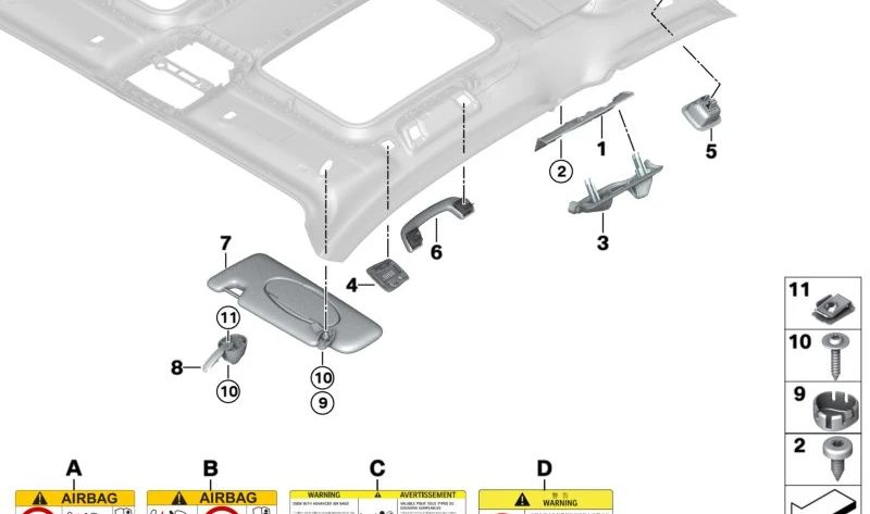 Cubierta pestillo izquierda para BMW I01, I01N (OEM 51447291671). Original BMW.