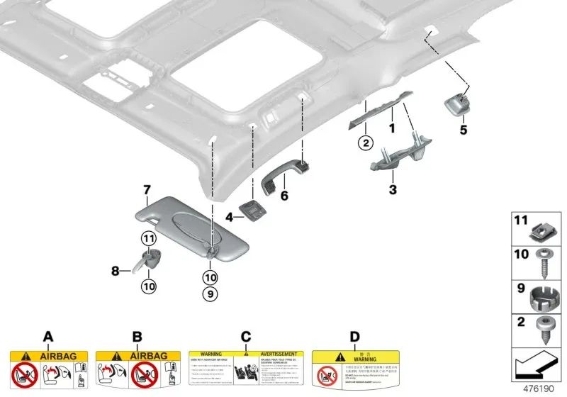 Clothes hanger for BMW I01, I01N (OEM 51167326907). Genuine BMW