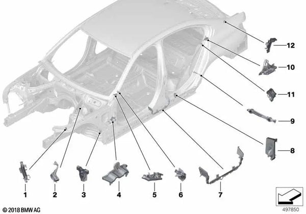 Formteil para BMW Serie 3 G80 (OEM 41008074979). Original BMW