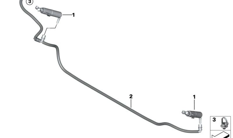 **Boquilla del limpiaparabrisas OEM 61667488733 para BMW F25. Original BMW.**