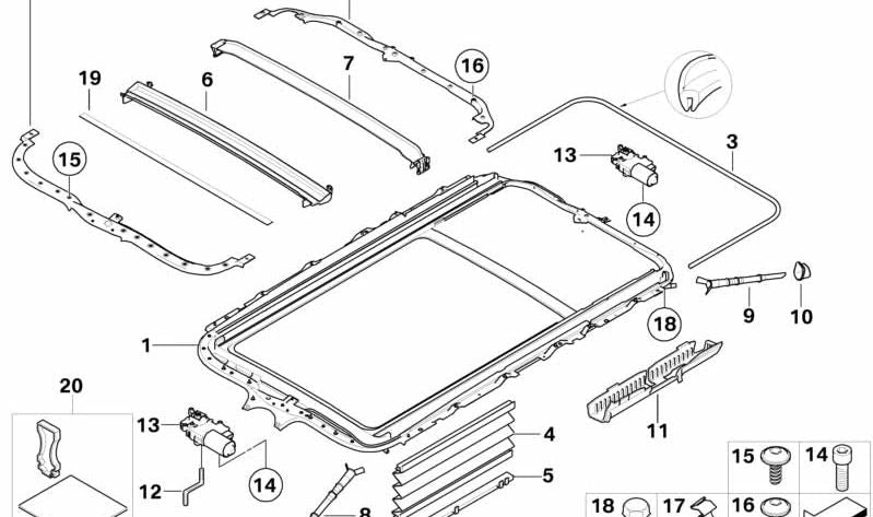 Fuelle para BMW X3 E83, E83N (OEM 54107131036). Original BMW