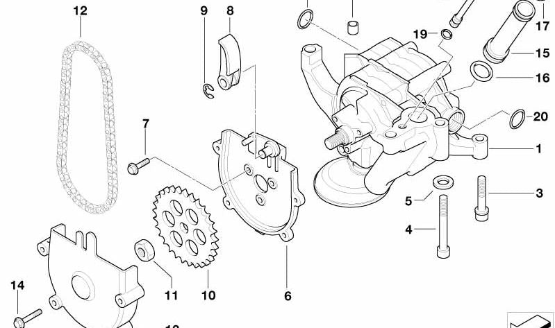 Cover for BMW 5 Series E39 (OEM 11411407061). Original BMW.