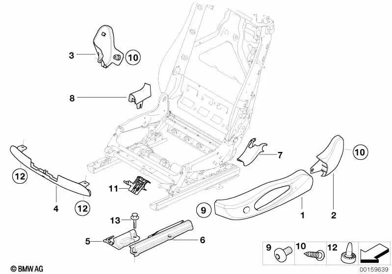 Blende Beschlag exterior derecho para BMW Serie 3 E93, E93N (OEM 52109116568). Original BMW